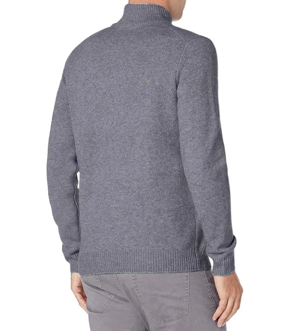 SOMER Men's Sweater Quarter Zip Mock Neck Sweaters for Men Slim Fit Long Sleeve Pullover Sweatshirts for Men Casual Lightweight Polo