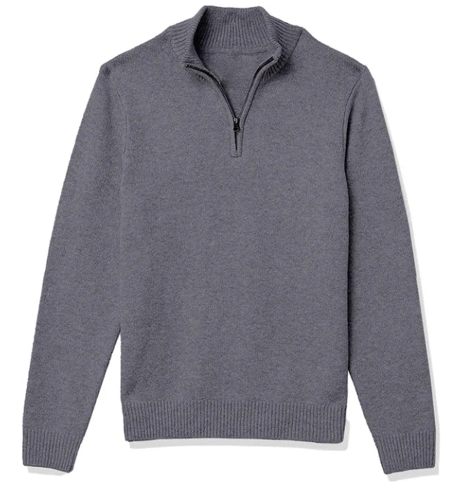 SOMER Men's Sweater Quarter Zip Mock Neck Sweaters for Men Slim Fit Long Sleeve Pullover Sweatshirts for Men Casual Lightweight Polo