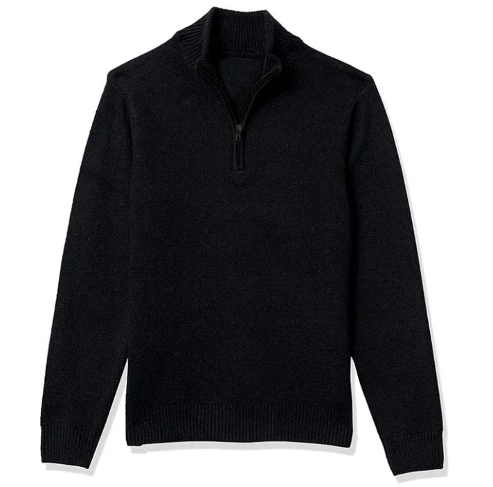 SOMER Men's Sweater Quarter Zip Mock Neck Sweaters for Men Slim Fit Long Sleeve Pullover Sweatshirts for Men Casual Lightweight Polo