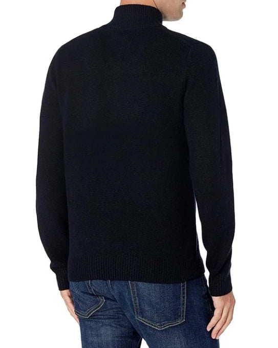 SOMER Men's Sweater Quarter Zip Mock Neck Sweaters for Men Slim Fit Long Sleeve Pullover Sweatshirts for Men Casual Lightweight Polo