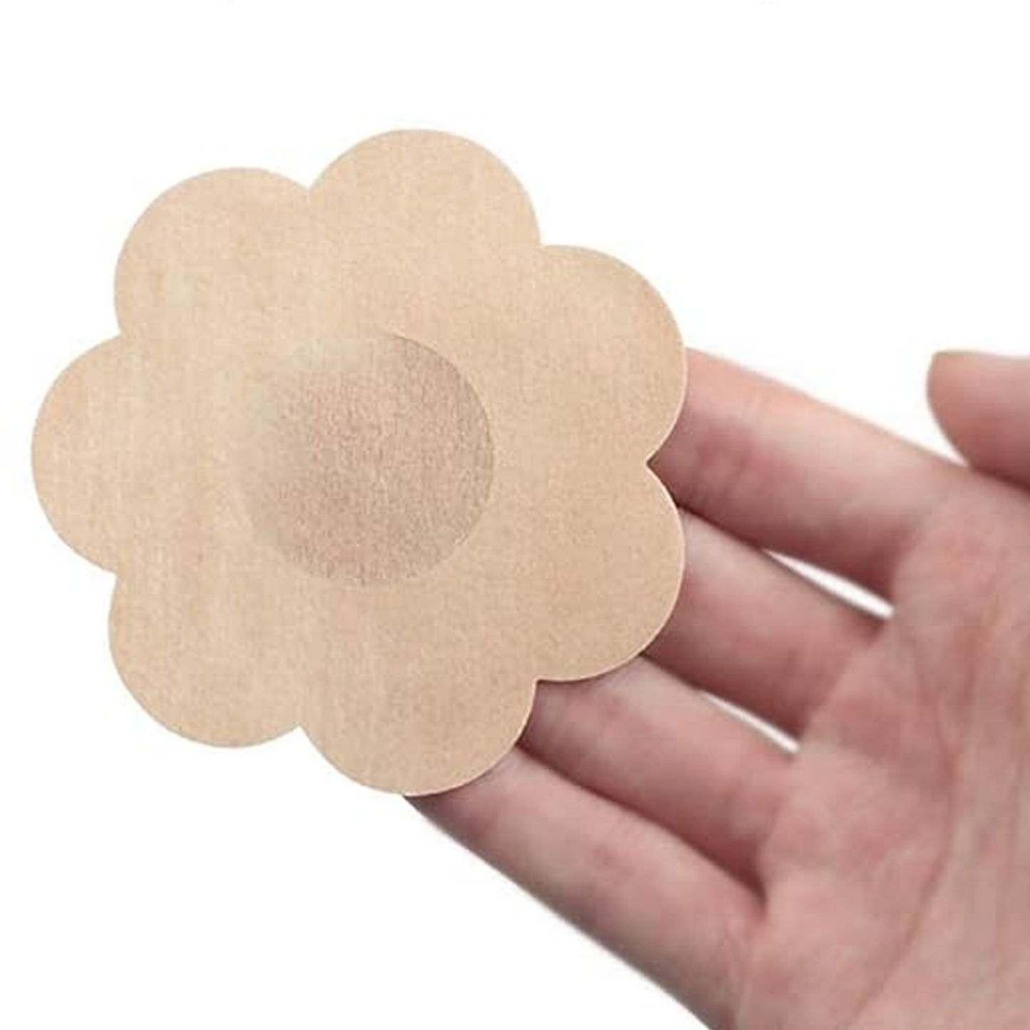 SOMER 50 Pairs Sticky Bra, Disposable Nipple Covers for Women, Plum Blossom Shaped Breast Stickers, Non-Woven Fabric Chest Pasties