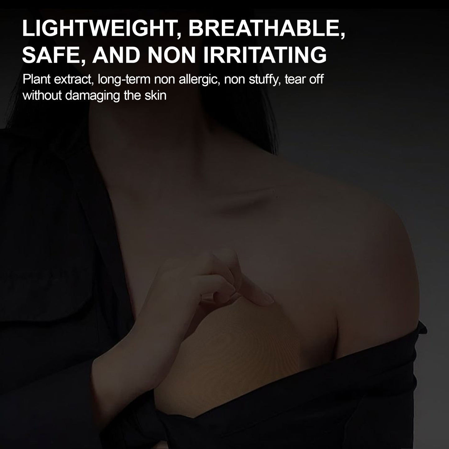SOMER 2 Pack Strapless Bra Invisible Push-Up Sticky Bra, Adhesive Bra Fan-Shaped for Weddings Parties (Skin and Black)