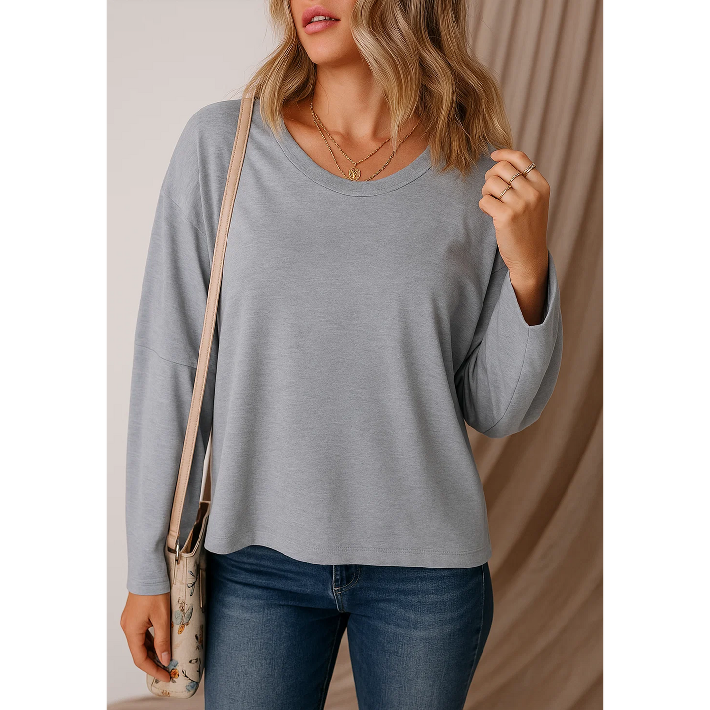 Women's Tops Plus Size 3/4 Length Long Sleeve Shirts Dressy Casual V Neck Tunic Blouses (M-4XL)
