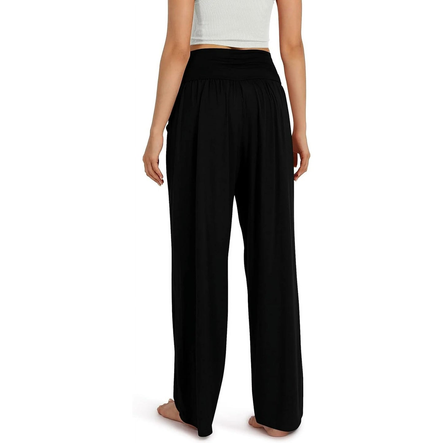 SOMER Women's Wide Leg Palazzo Lounge Pants with Pockets Light Weight Loose Comfy Casual Pajama Pants