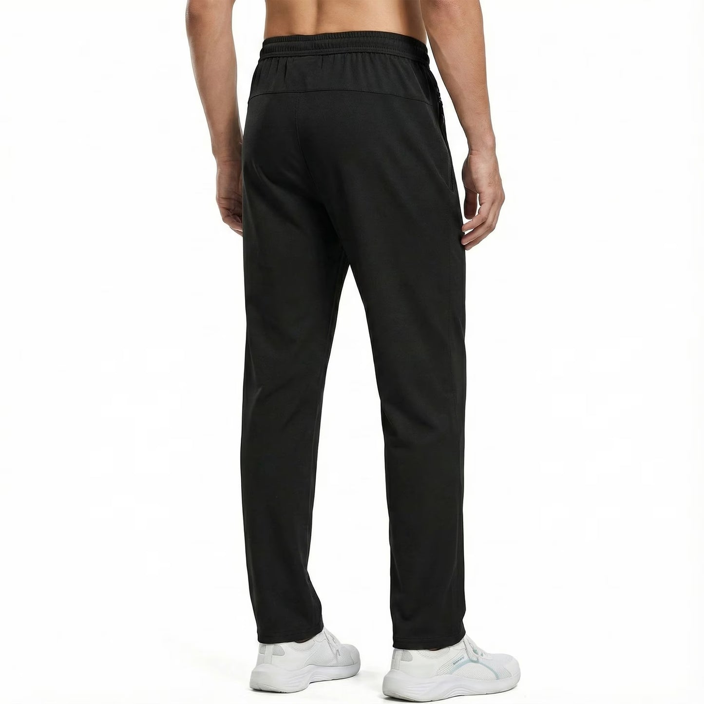 Men's Sweatpants Athletic Pants with Zipper Pockets Lightweight Hiking Exercise Pants Running Workout Sports Jogger Pants
