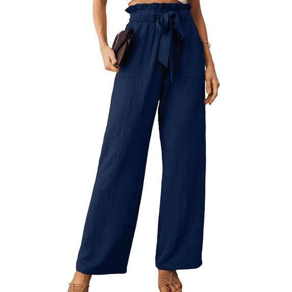 SOMER Women’s Wide Leg Pants Palazzo Pants Flowy Dressy Pants High Waisted Business Work Trousers with Pockets