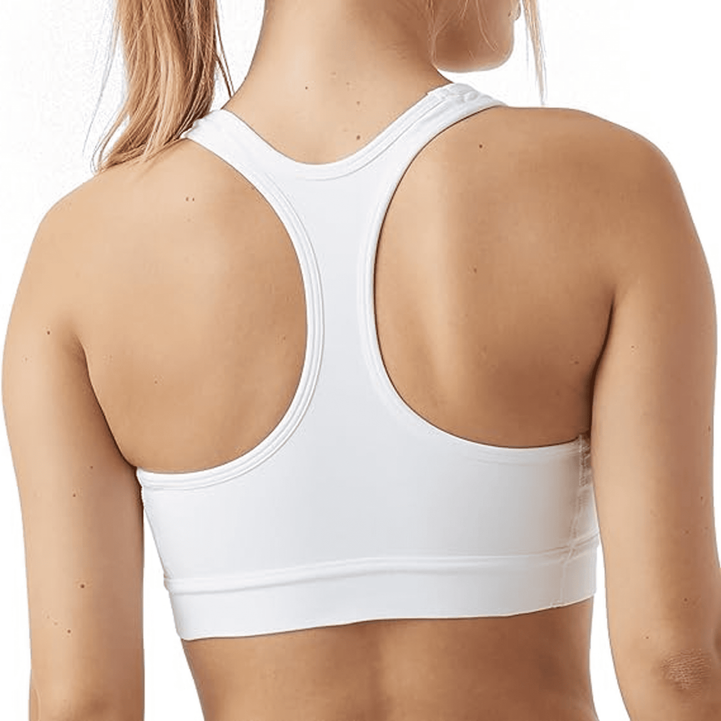 SOMER Sports Bras for Women, Wireless High Impact Support Workout Bra, Comfortable Padded Fitness Gym Running Sports Bra, White