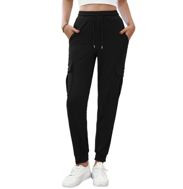 SOMER Women's Cargo Sweatpants Joggers Hiking Pants Lightweight Comfy Lounge Drawstring Workout Pants with Pockets