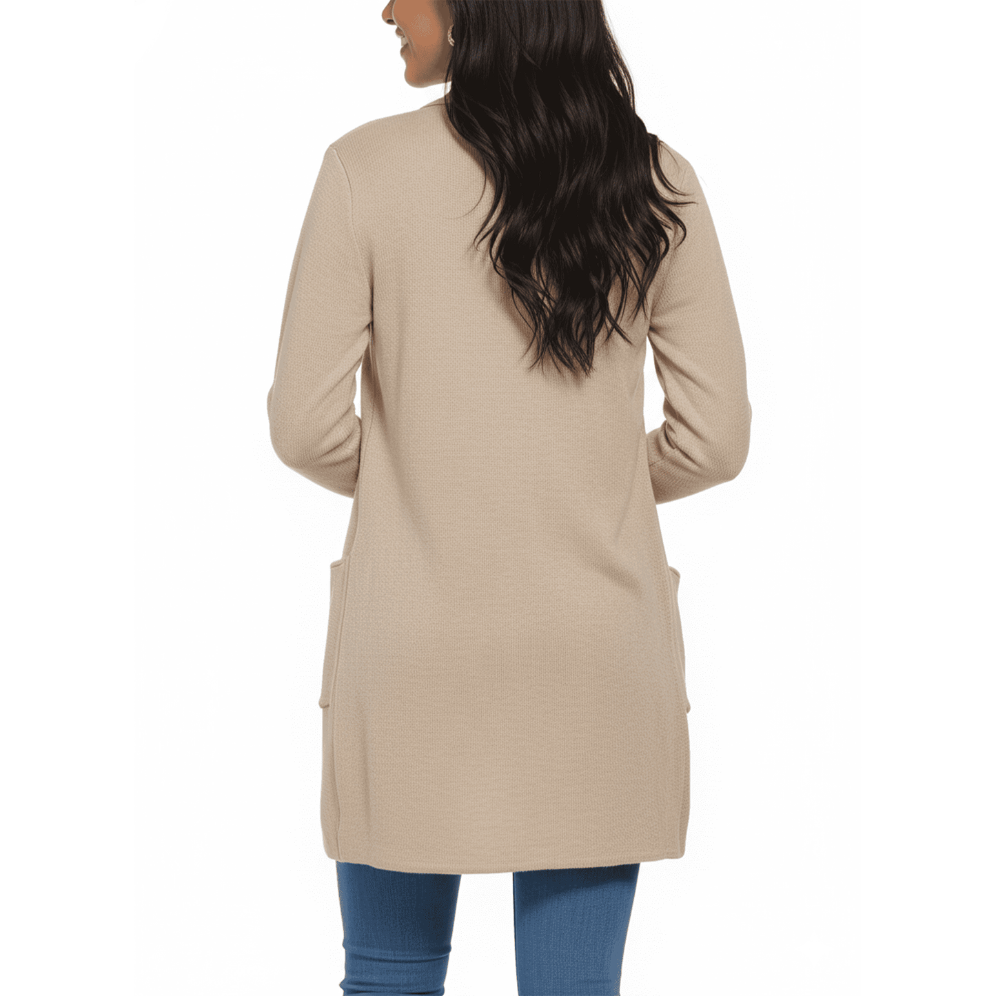 SOMER Cardigan Sweaters for Women Knit Long Sleeve Lightweight Fall Cardigan with Pockets, Casual Women’s Sweater Coat, Khaki