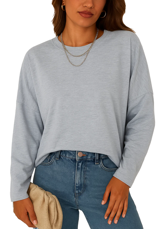 Women's Tops Plus Size 3/4 Length Long Sleeve Shirts Dressy Casual V Neck Tunic Blouses (M-4XL)