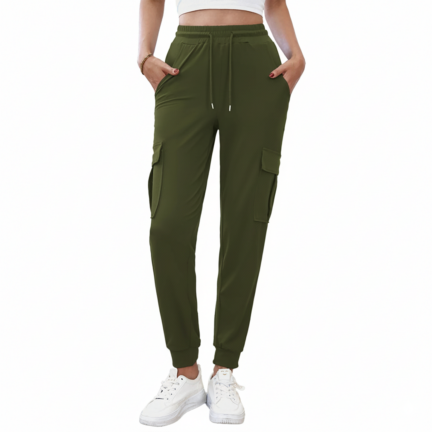 SOMER Sweatpants Women Cargo Joggers Hiking Pants Comfy Lounge Lightweight Drawstring Workout Pants with Pockets