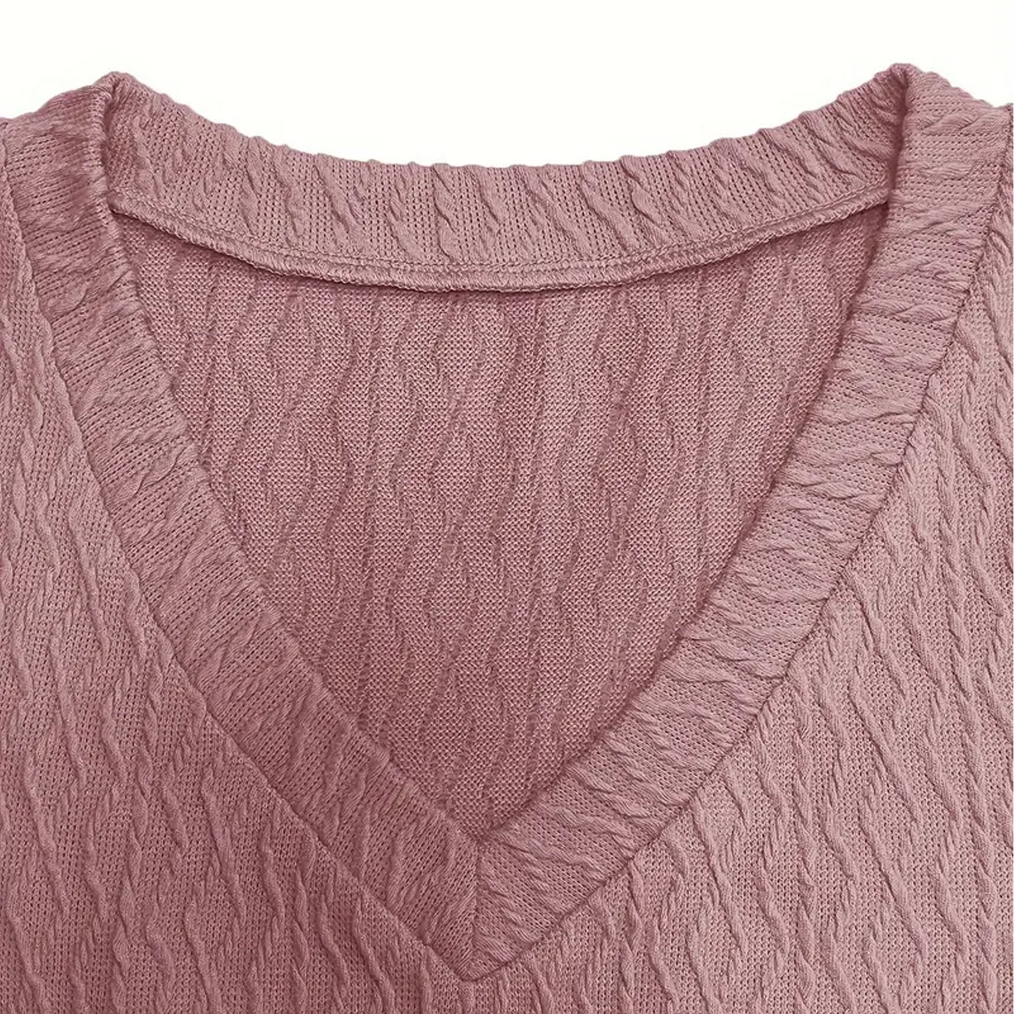 SOMER Womens Dress V-Neck Casual Dresses for Women Ripple Sweater Dress, Dresses for Women 2025 Elegant Classy Fall and Winter Long Sleeve Dress