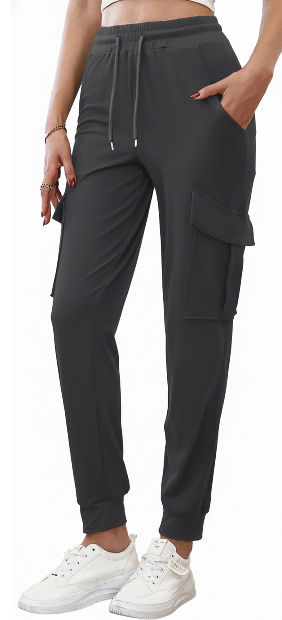 SOMER Sweatpants Women Cargo Joggers Hiking Pants Comfy Lounge Lightweight Drawstring Workout Pants with Pockets