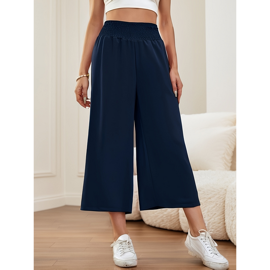 SOMER Wide Leg Pants Woman Cropped Trousers Comfortable Loose Lounge Pants for Women Casual Work