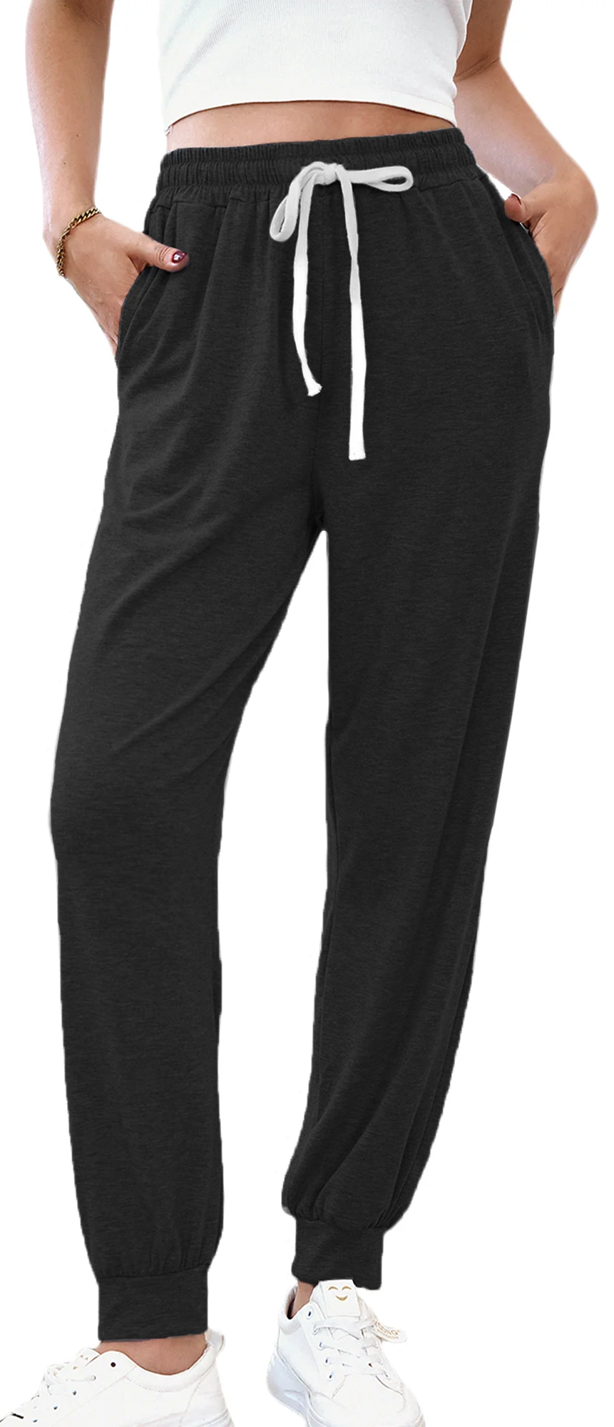 SOMER Women's Workout Sweatpants Cotton Jogger Lounge Pants with Pockets Light Weight Loose Comfy Casual Pajama Pants