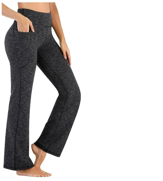 SOMER Women's Yoga Pants Bootcut Wide Leg Pants Tummy Control Flare Leggings High Waisted Workout Pants with Pockets XL
