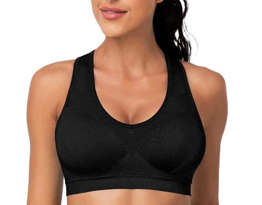 SOMER Sports Bras for Women with Pads, Racerback Sports Bras for Women High-Support Sports Bra for Yoga, Running Workout Fitness