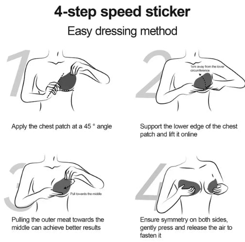 SOMER 2 Pack Strapless Bra Invisible Push-Up Sticky Bra, Adhesive Bra Fan-Shaped for Weddings Parties (Skin and Black)