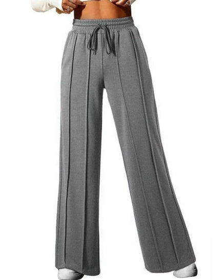 SOMER Yoga Sweatpants High Waisted for Women Elastic Elevated Seams Wide Leg Drawstring Loose Joggers Long Pants with Pockets