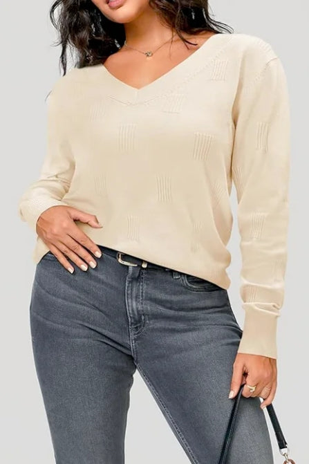 SOMER Womens Sweaters V Neck Pullover Long Sleeve Knitted Cozy Dressy Casual Lightweight Ladies Trendy Spring Fall Winter Sweaters for Women 2025