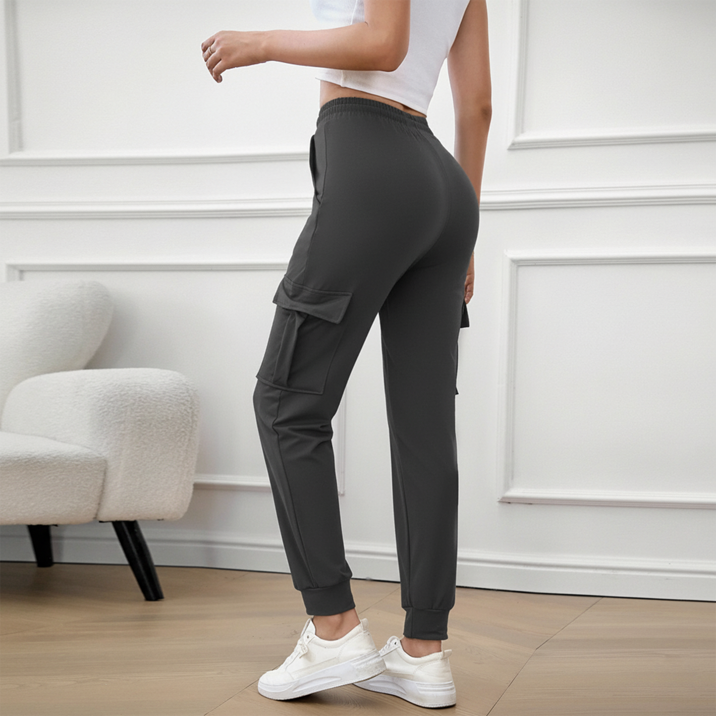 SOMER Sweatpants Women Cargo Joggers Hiking Pants Comfy Lounge Lightweight Drawstring Workout Pants with Pockets