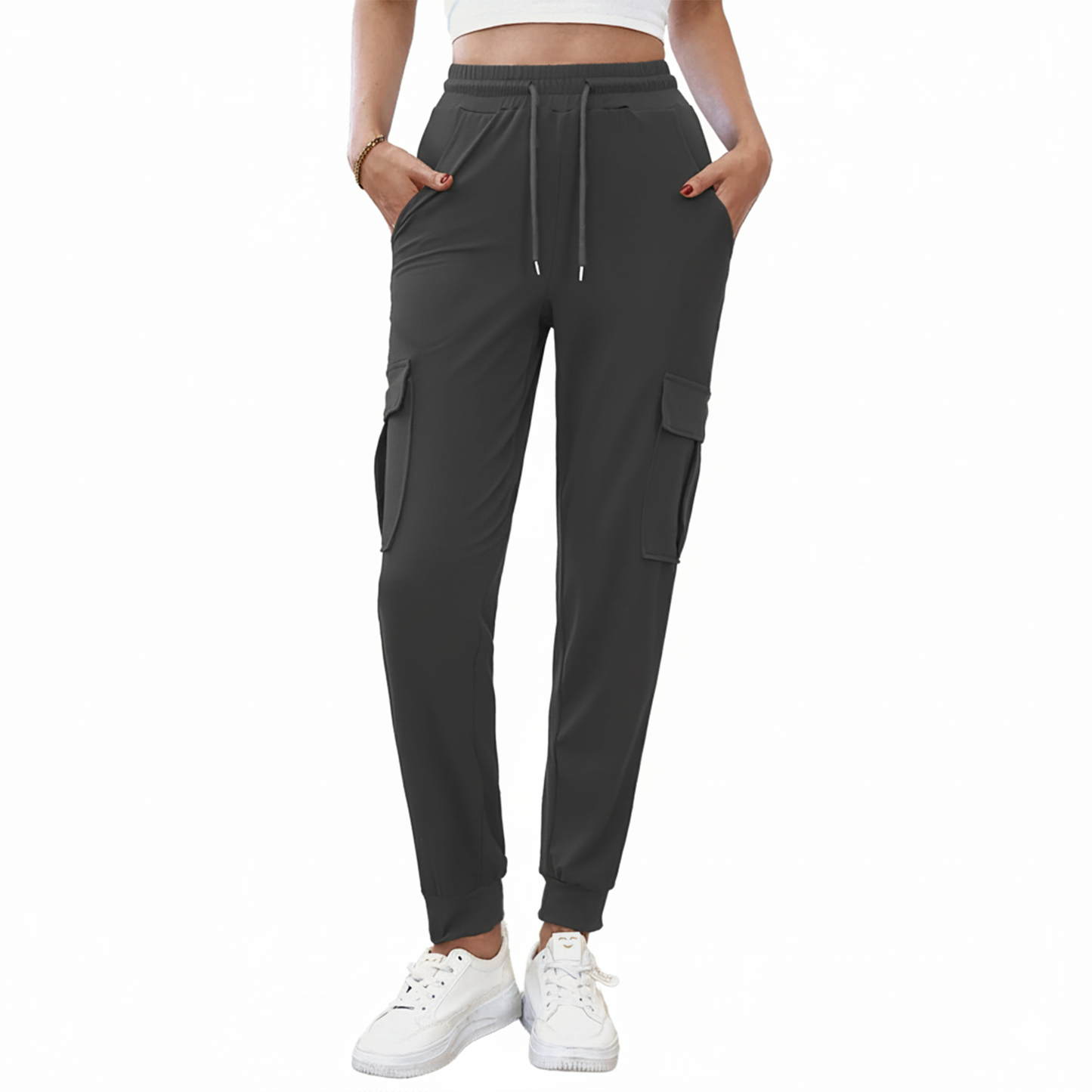SOMER Sweatpants Women Cargo Joggers Hiking Pants Comfy Lounge Lightweight Drawstring Workout Pants with Pockets
