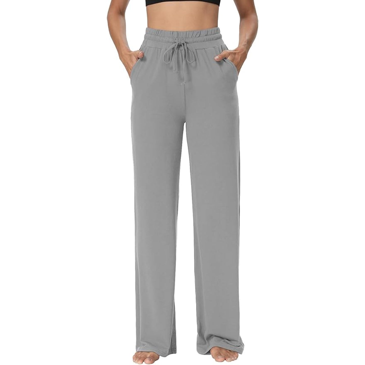 SOMER Womens Yoga Sweatpants Wide Leg Lounge Pajamas Pants Drawstring Workout Comfy Joggers Pants with Pockets