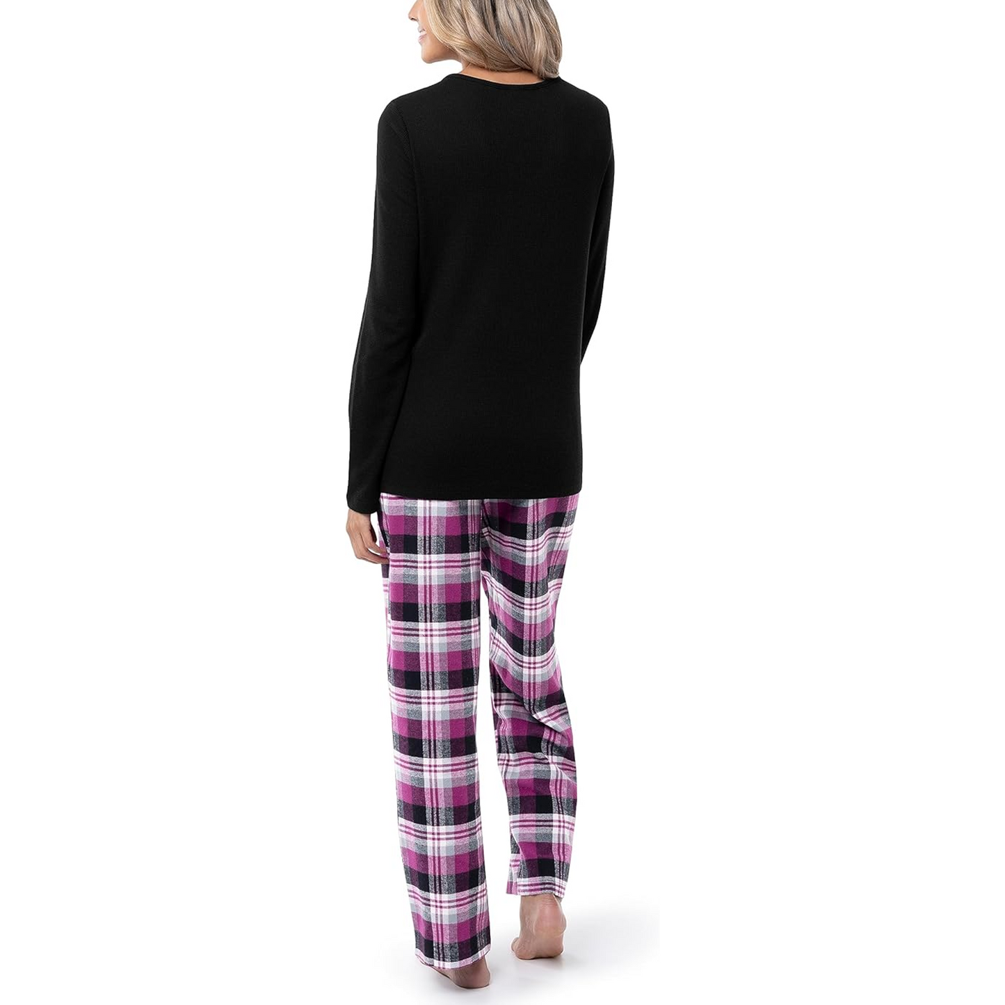 SOMER Pajamas for Women Set, Cute Lounge Sets for Women V Neck Long Sleeve, Fall Winter Cotton Pj Sets for Woman 2025 Lightweight Waffle Loungewear Sleepwear
