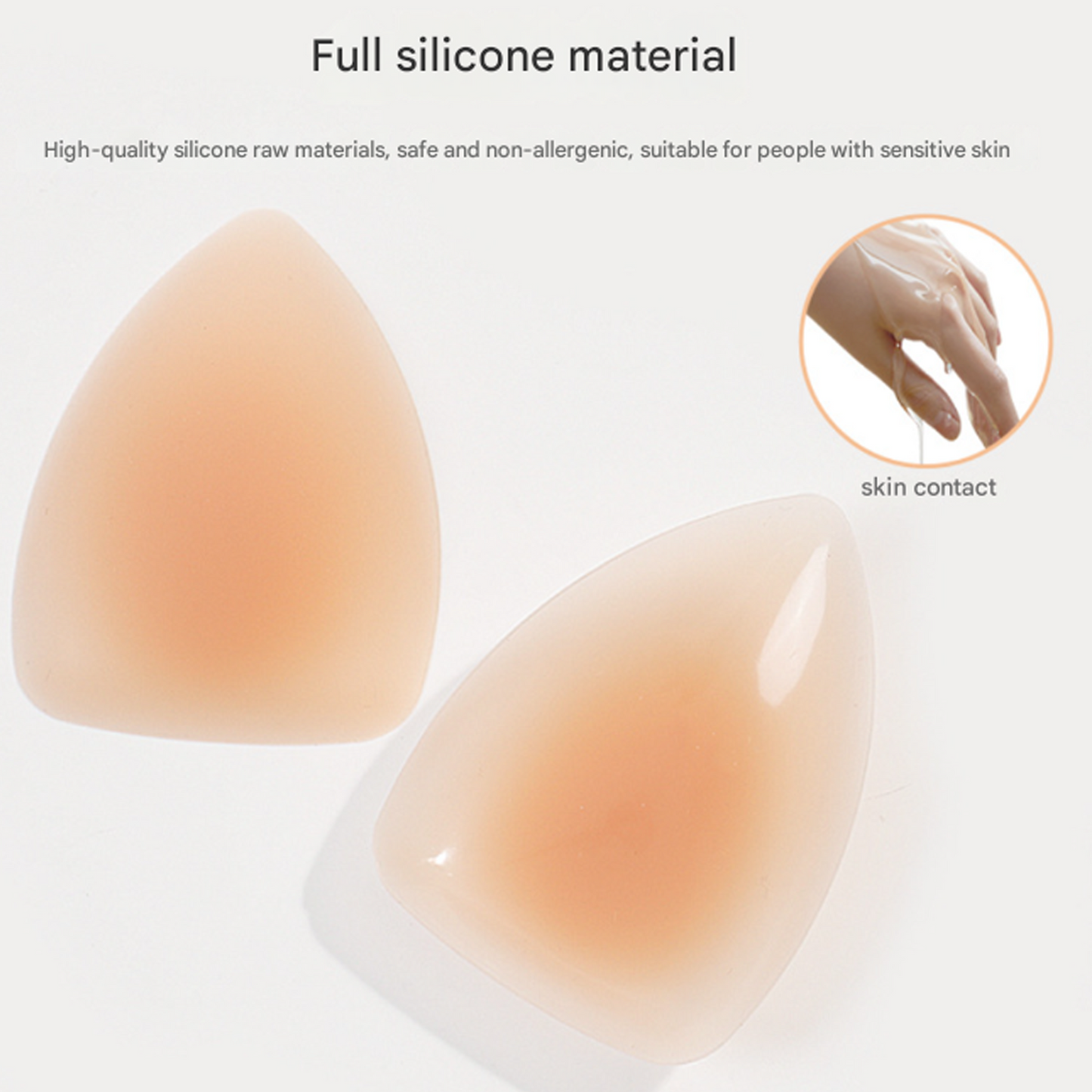 SOMER Sticky Bra, Triangle Invisible Silicone Nipple Covers for Women, Reusable Anti-Convex Breast Stickers, Thin Comfortable Adhesive Nipple Pasties