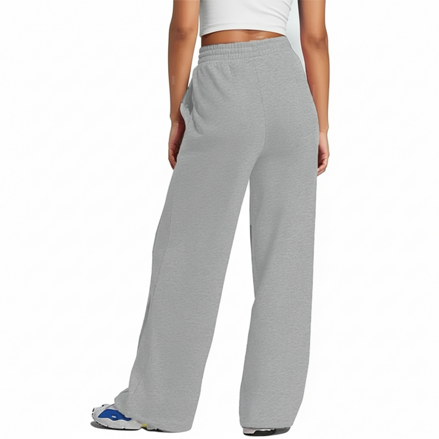SOMER Yoga Sweatpants High Waisted for Women Elastic Elevated Seams Wide Leg Drawstring Loose Joggers Long Pants with Pockets