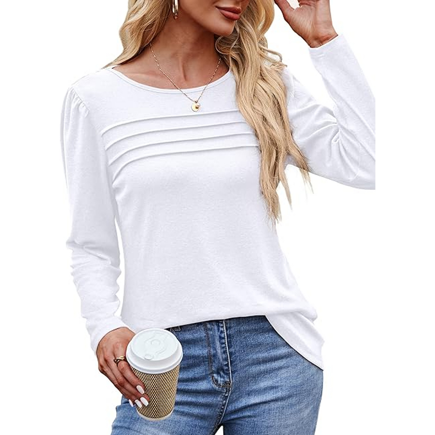 SOMER Long Sleeve Shirts for Women Fall Clothes womens tops Blouses for Women Dressy Casual Tunic Loose Fit Trendy Black