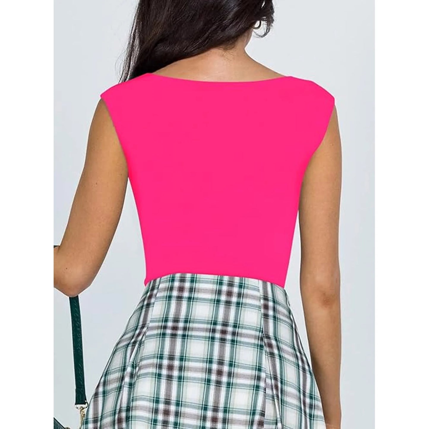 SOMER Jumpsuits for Women, Sleeveless V-Neck Slim-Fit Women's Jumpsuits, Rose Red Tummy Control Romper for Date Night Casual Wear