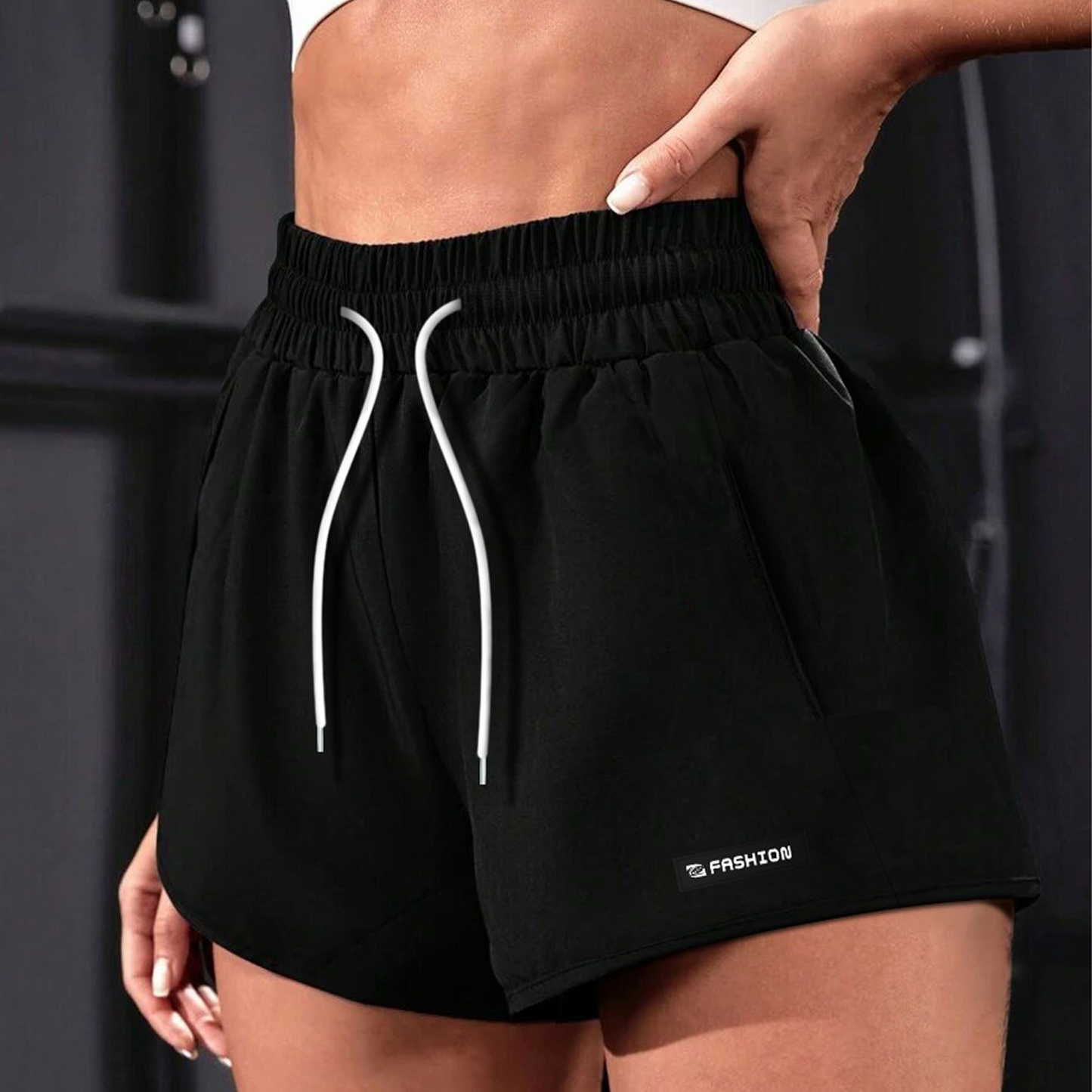 SOMER Biker Women's Athletic Shorts High-Waisted Running Quick-Dry 2-in-1 Sport Shorts with Pockets and Built-in Liner for Summer 2025