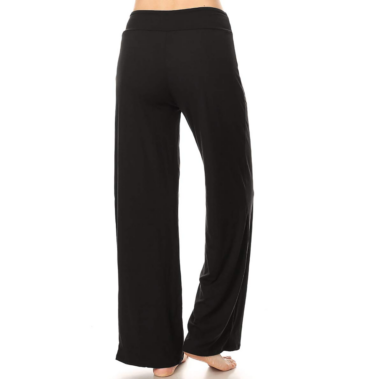 SOMER Women Pajama Pants Wide Leg Comfy Casual Lounge Pants Sleep Bottoms Black