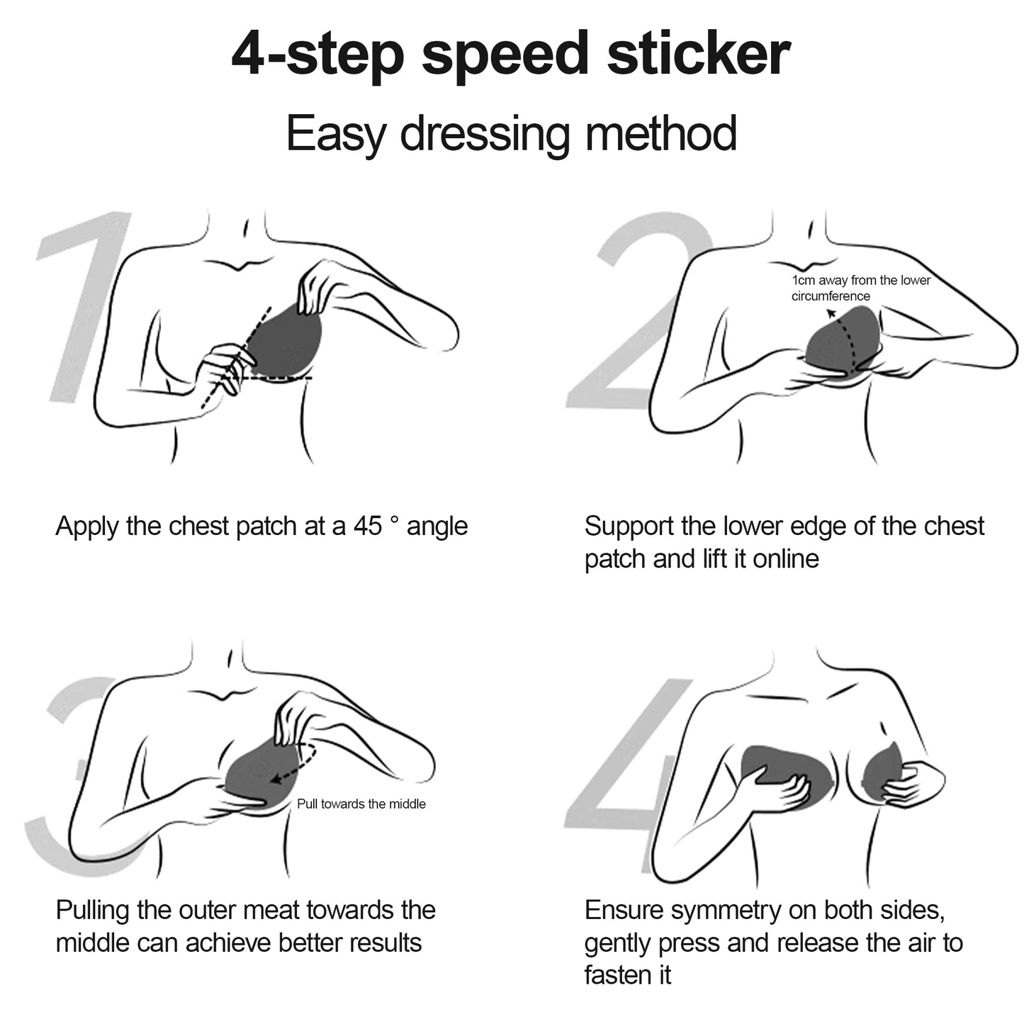 SOMER 2 Pack Strapless Bra Invisible Push-Up Sticky Bra, Adhesive Bra Fan-Shaped for Weddings Parties (Skin and Black)