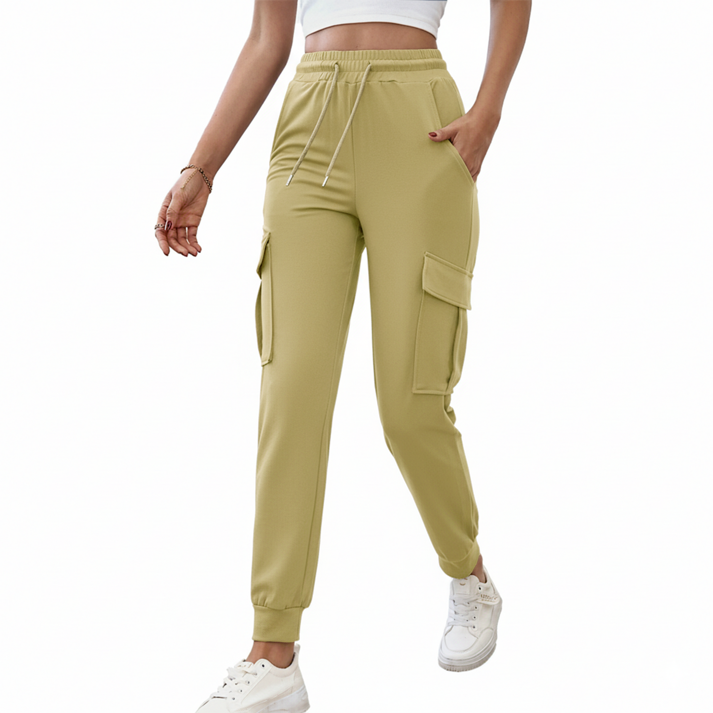 SOMER Sweatpants Women Cargo Joggers Hiking Pants Comfy Lounge Lightweight Drawstring Workout Pants with Pockets