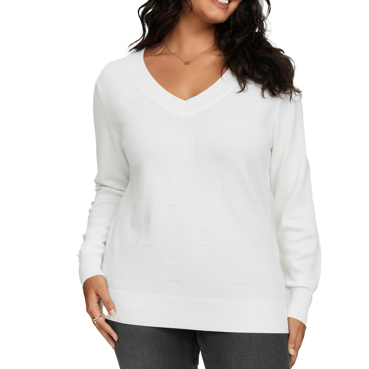 SOMER Womens Sweaters V Neck Pullover Long Sleeve Knitted Cozy Dressy Casual Lightweight Ladies Trendy Spring Fall Winter Sweaters for Women 2025