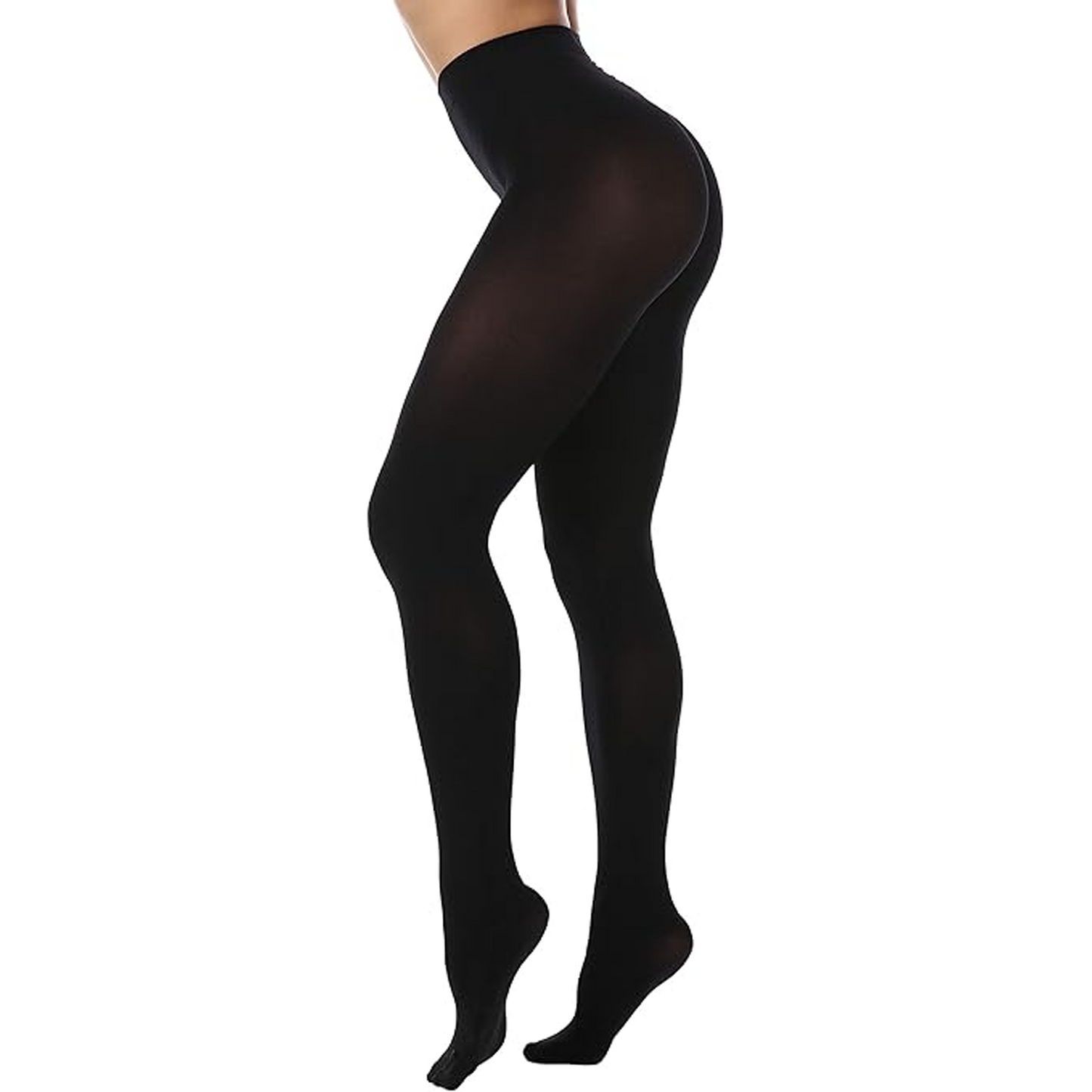 SOMER Tights for Women 2 Pair Set Pantyhose with Reinforced Toe Black Stockings Fashion Pantyhose Soft Opaque Tights