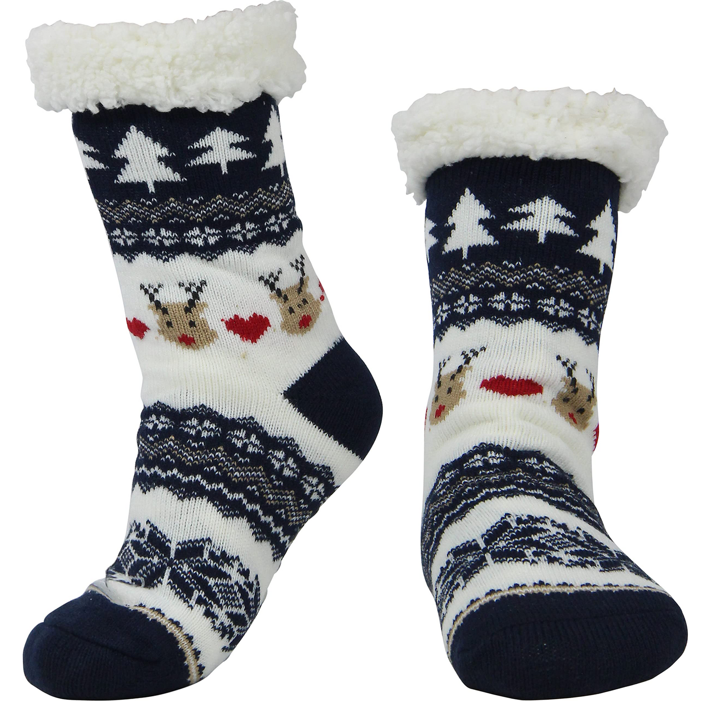 SOMER 2 Pairs Grip Socks for Women Fuzzy Socks Cute Cozy Warm Non Slip Fluffy Winter 2025