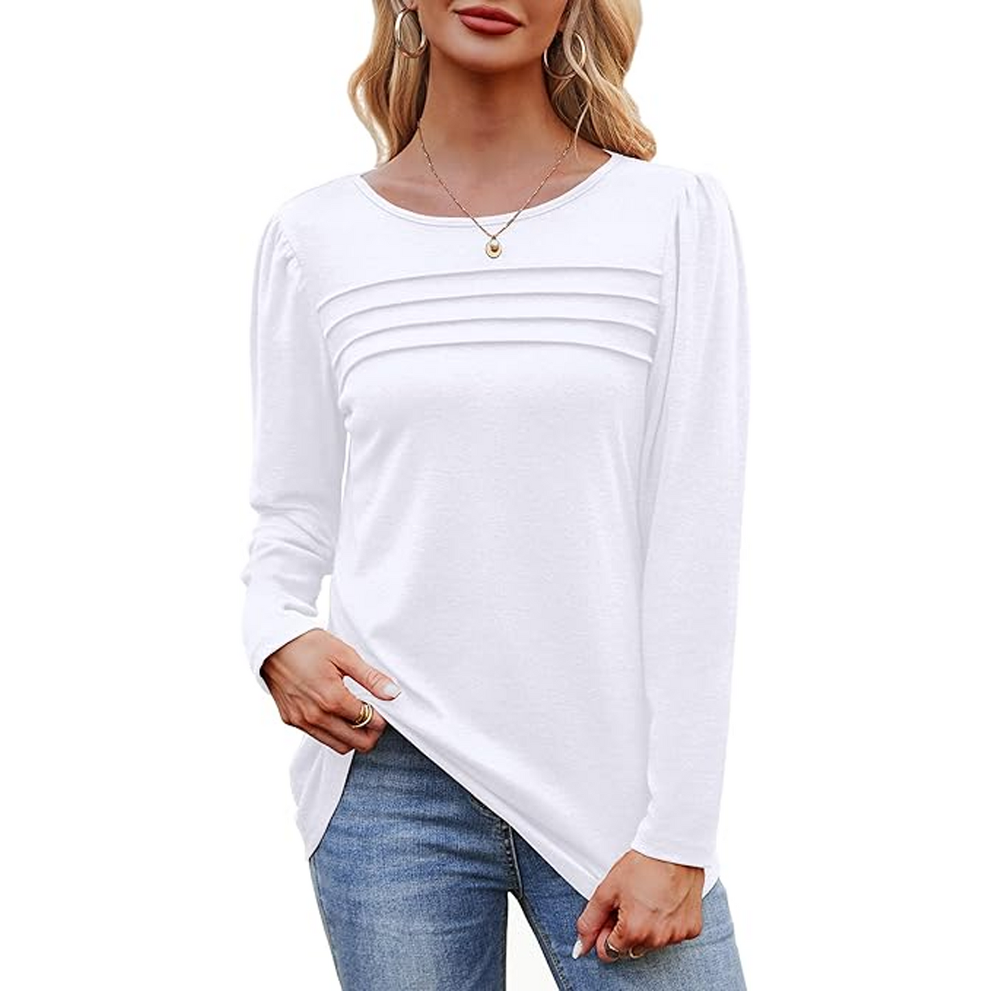 SOMER Long Sleeve Shirts for Women Fall Clothes womens tops Blouses for Women Dressy Casual Tunic Loose Fit Trendy Black