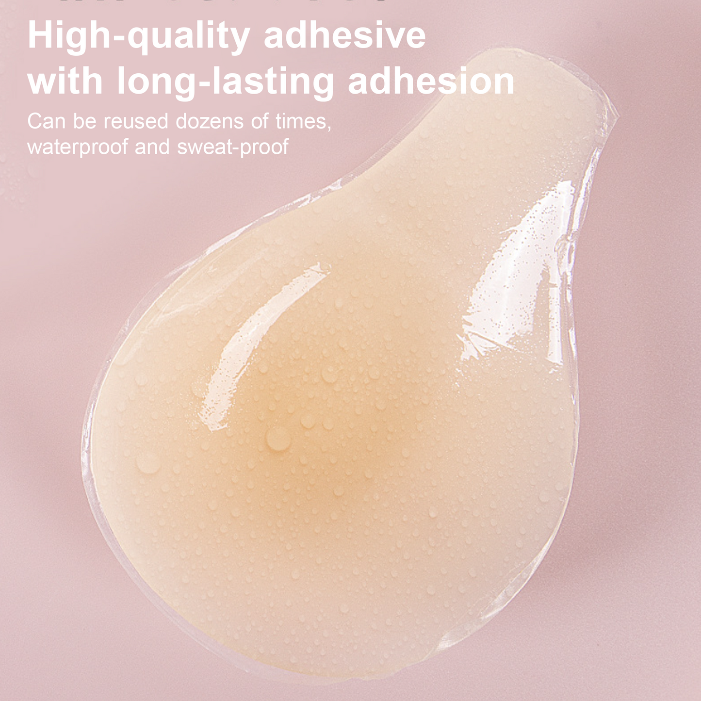 SOMER Strapless Bra, Invisible Push-Up Silicone Breast Stickers for Women, Reusable Spoon-Shaped Sticky Bra, Instant Lift & Support