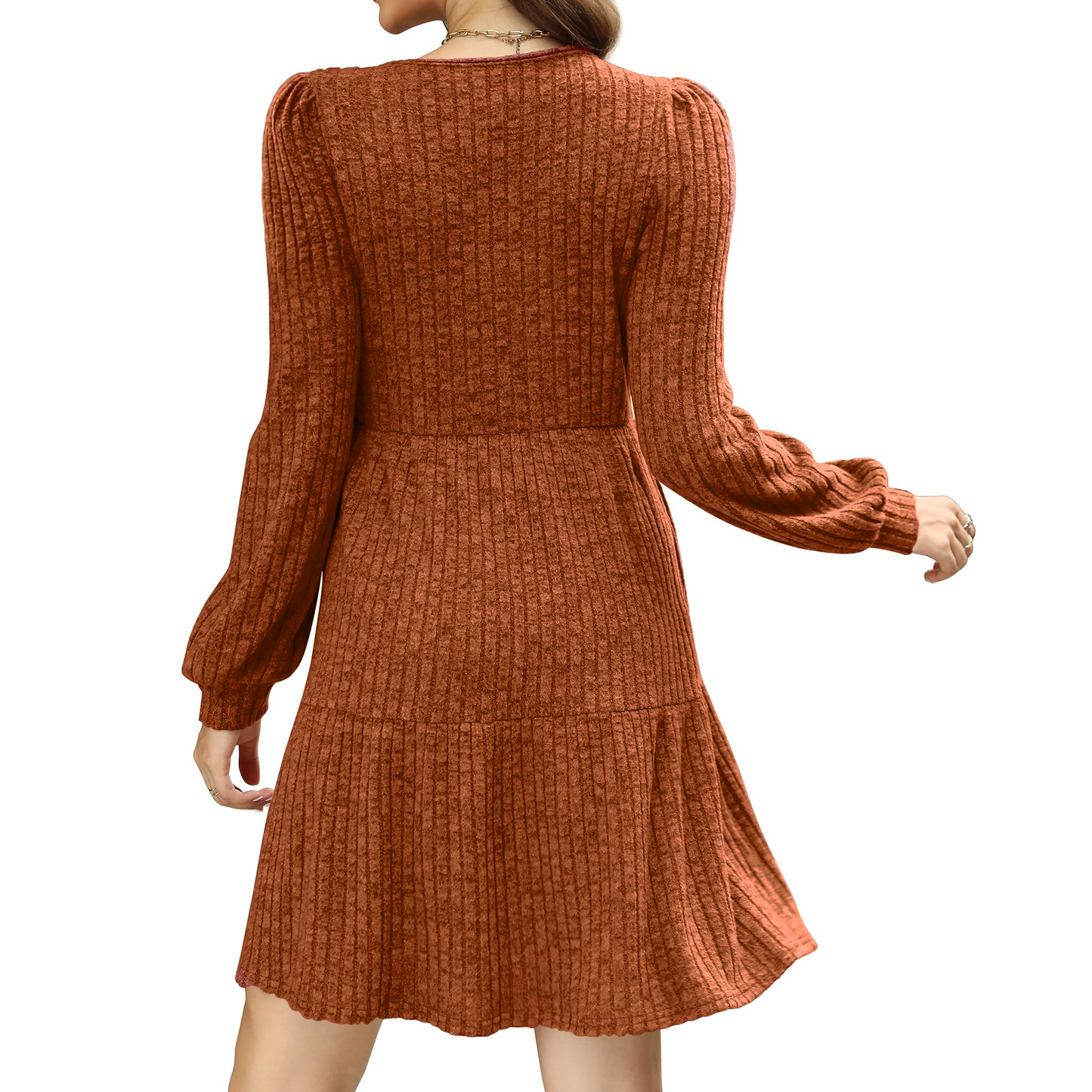SOMER Womens Dresses Sweater Dress Long Sleeve Dress for Women Square Neck Knit Babydoll Dress with Pockets Winter Fall 2025