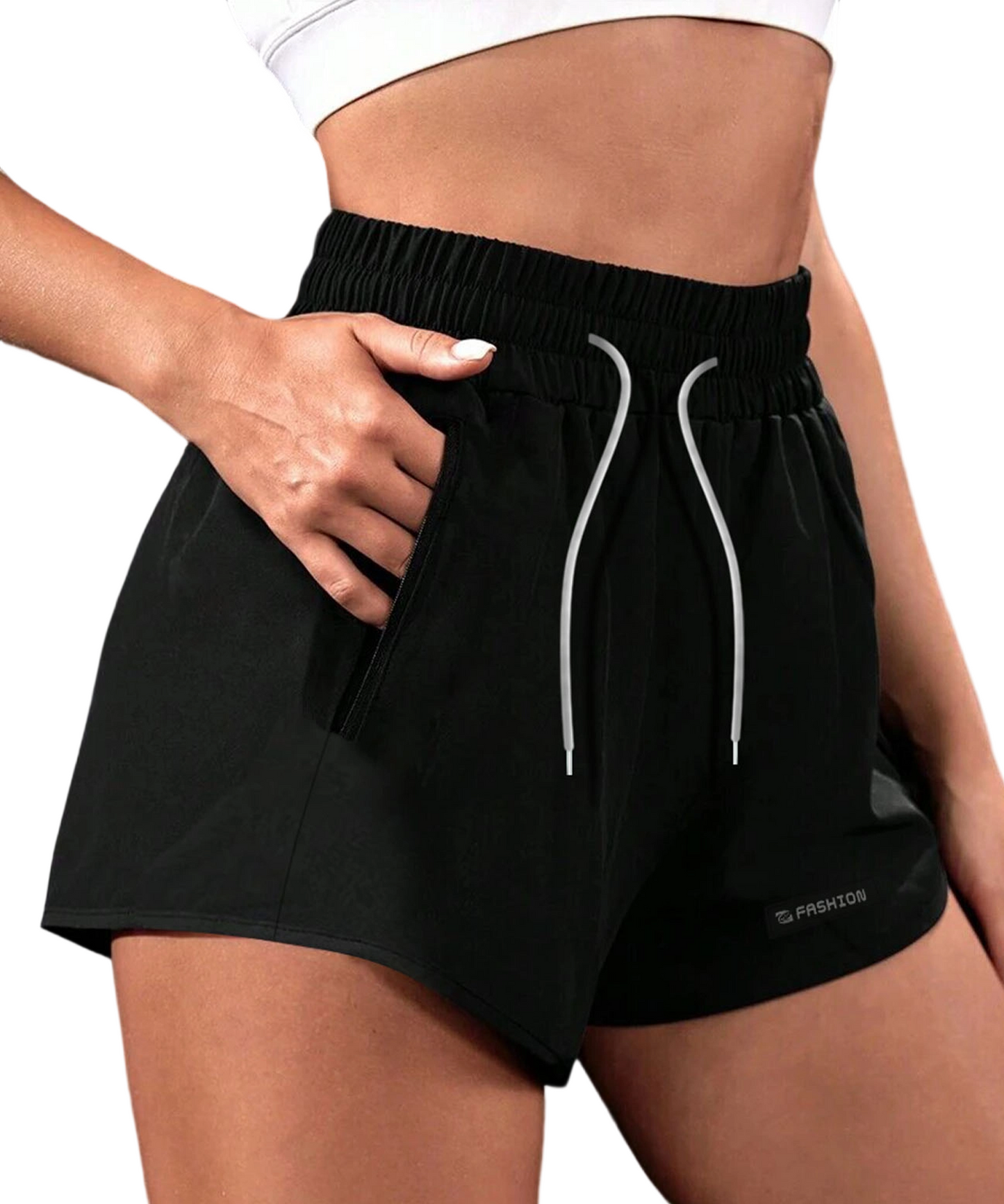 SOMER Biker Women's Athletic Shorts High-Waisted Running Quick-Dry 2-in-1 Sport Shorts with Pockets and Built-in Liner for Summer 2025