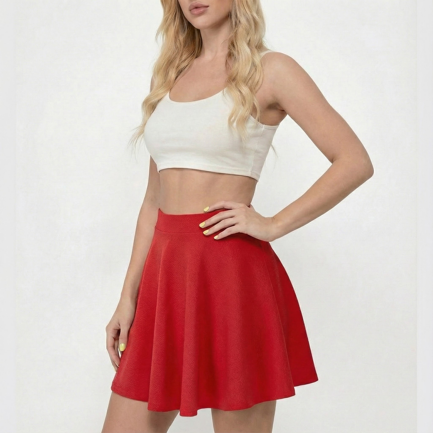 SOMER Black Mini Skirt, Comfy Mini Skirts for Women High Waist Casual, A-Line Summer Fall Women’s Basic Stretch Flared Versatile Skirt 2025