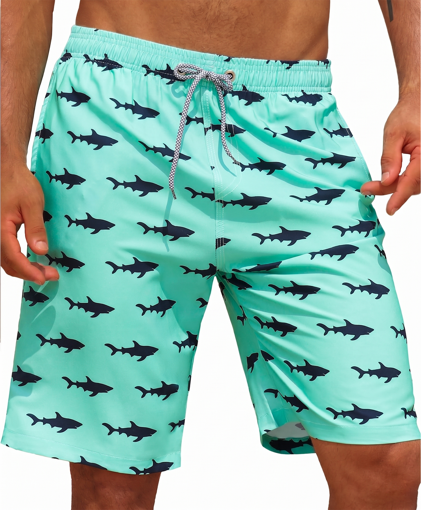 SOMER Men's Swim Trunks Long Bathing Suits with Mesh Lining and Pockets Quick Dry Beach Board Shorts