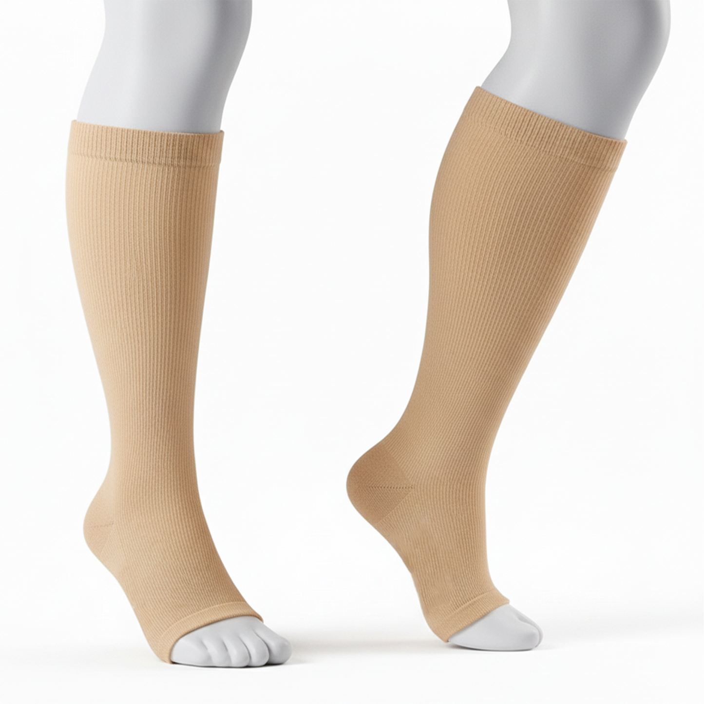 SOMER 3 Pairs Socks for Women Knee High Socks Plus Size Toeless Cozy