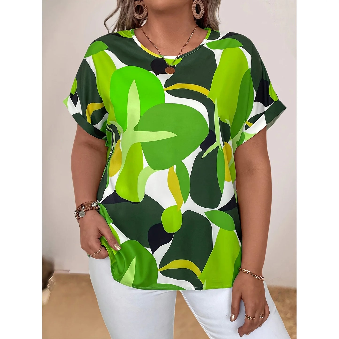 SOMER Plus Size Tops For Women Short Sleeve Women's Tops Casual T Shirts
