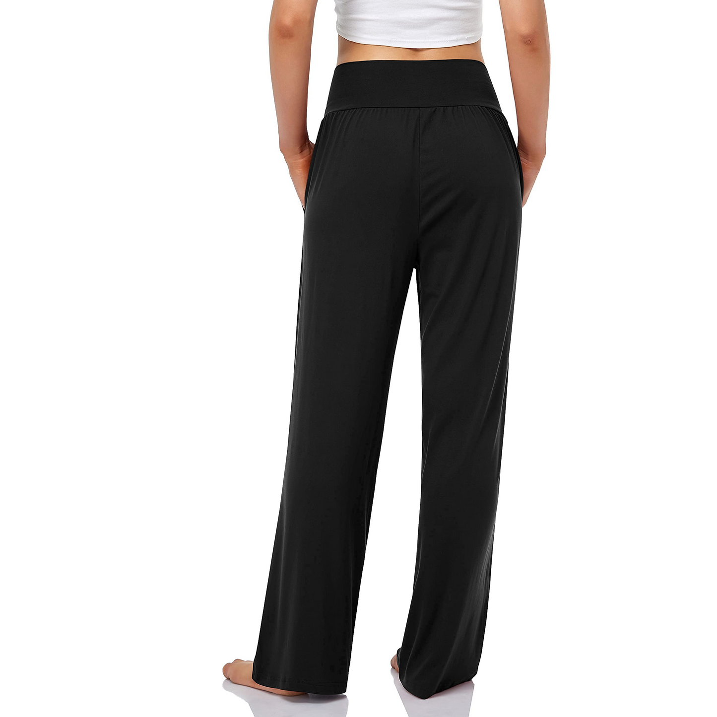 SOMER Wide Leg Yoga Pants for Women High Waist Casual Dress Pants Business Work Trousers Stretchy Loose Sweatpants