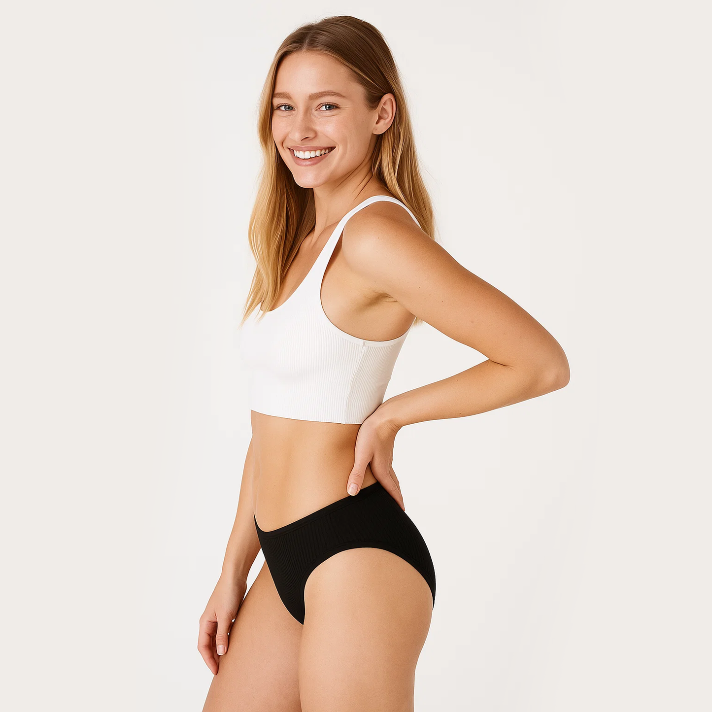 SOMER 6 Pack Women's Breathable Underwear Soft Strech Threaded Triangle Low Rise Hipster, Moisture Wicking, 3 Pieces Black + 3 Pieces Apricot
