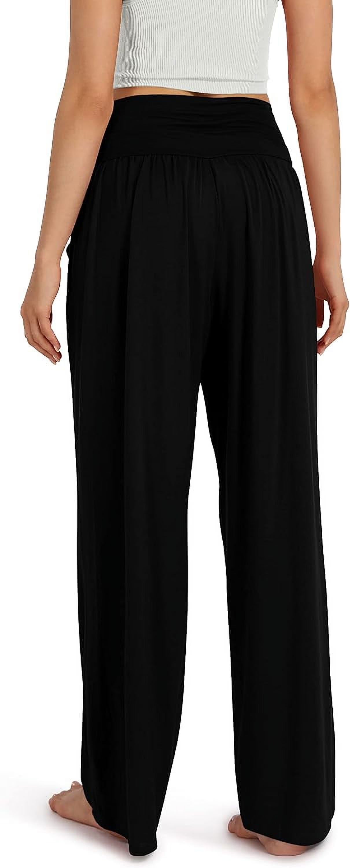 SOMER Women's Wide Leg Palazzo Lounge Pants with Pockets Light Weight Loose Comfy Casual Pajama Pants